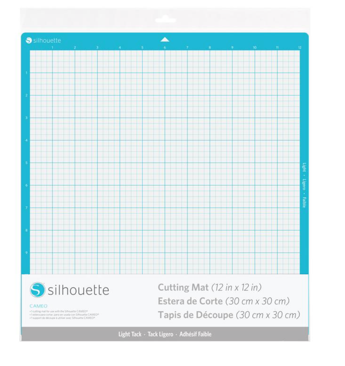 Silhouette Schneidematte 12×12 Zoll mit leichter Haftung für empfindliche Materialien wie Druckpapier – wiederverwendbare 30×30-cm Schneidematte für Silhouette Cameo.