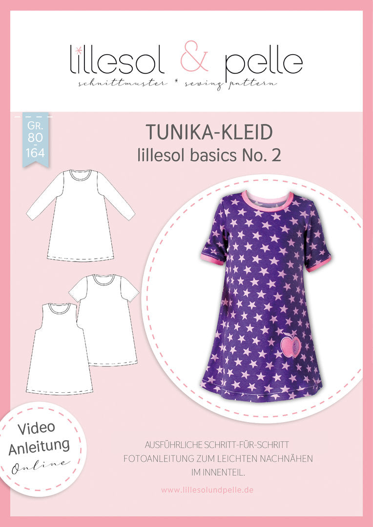 Schnittmuster, Lillesol Tunika-Kleid, No 2, Gr 80-164