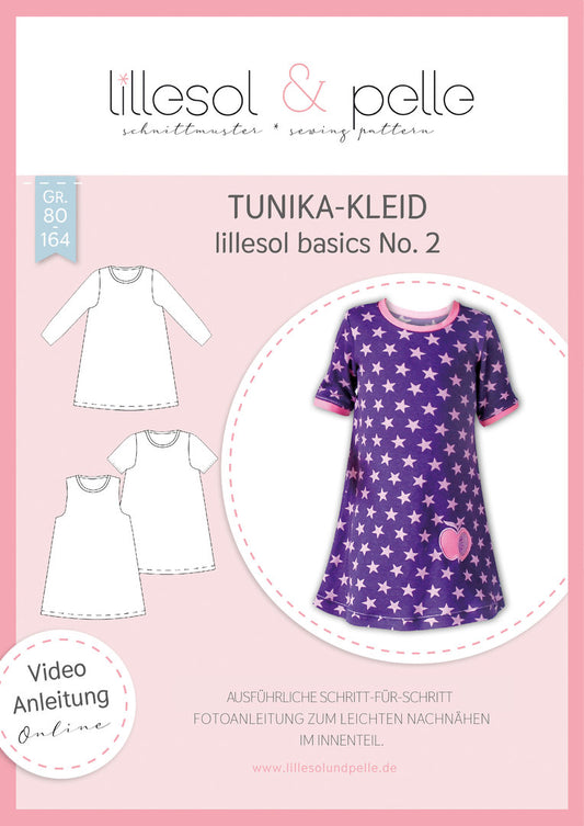 Schnittmuster, Lillesol Tunika-Kleid, No 2, Gr 80-164