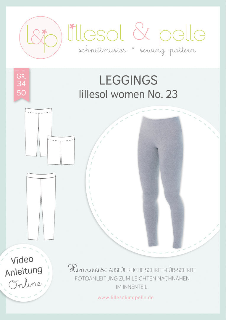 Papierschnittmuster, Lillesol Women Leggings, No 23, Gr. 34-50