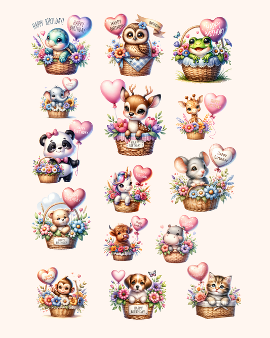 UV-DTF Aufkleber Happy Birthday Kinder