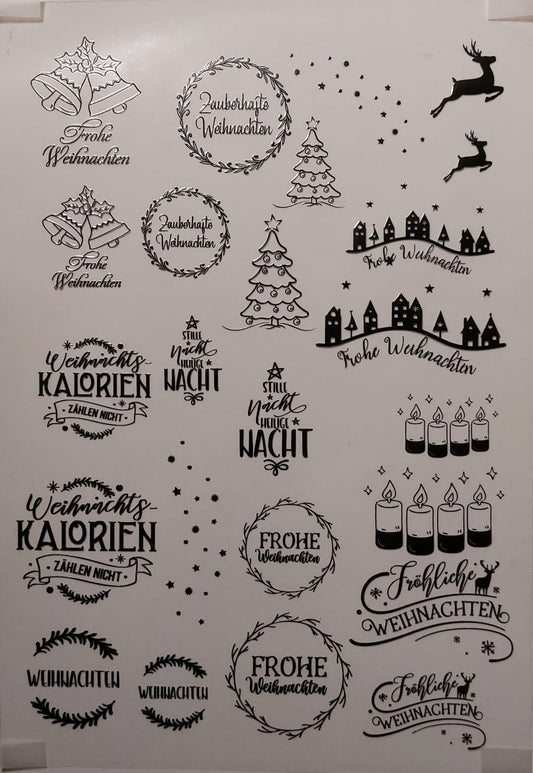 UV-DTF Aufkleber Weihnachten