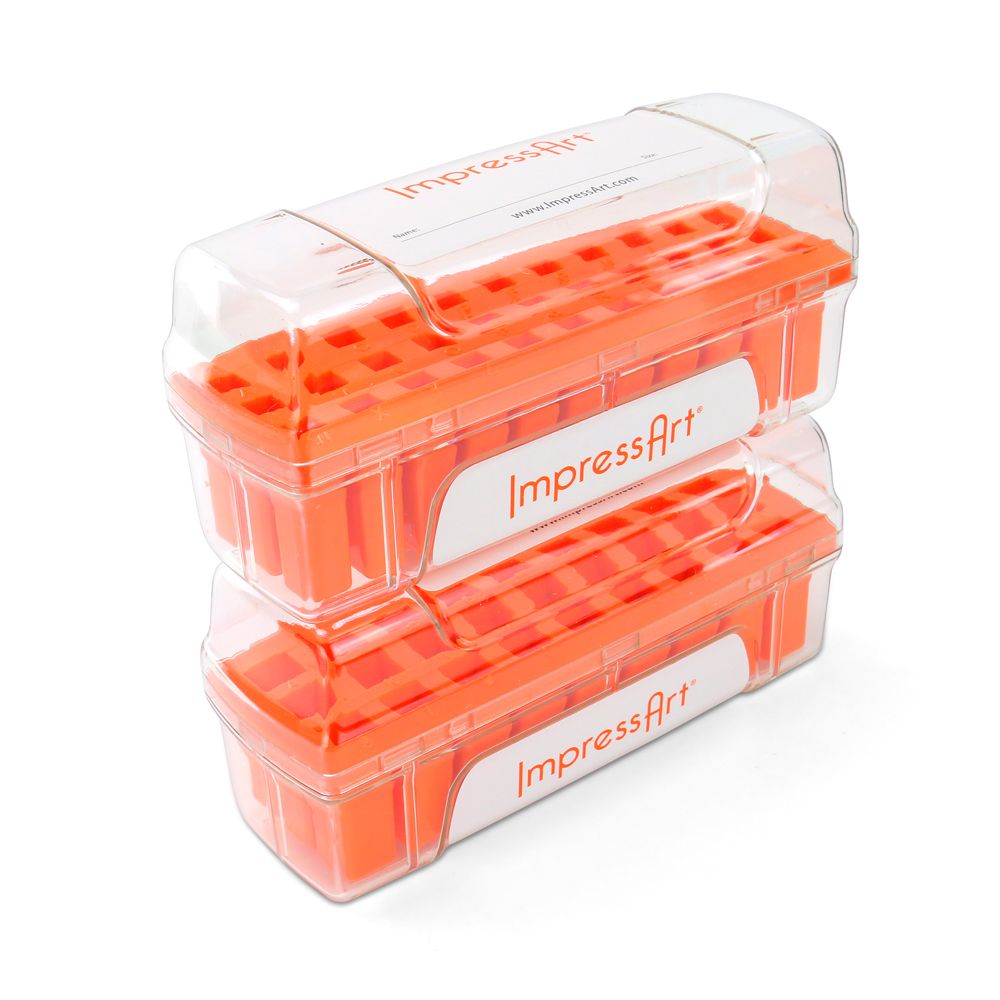 ImpressArt Schlagstempel Aufbewahrungsbehälter orange 3mm