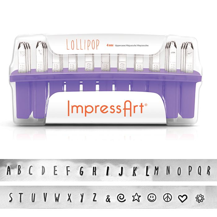 ImpressArt Schlagstempel Lollipop Grossbuchstaben
