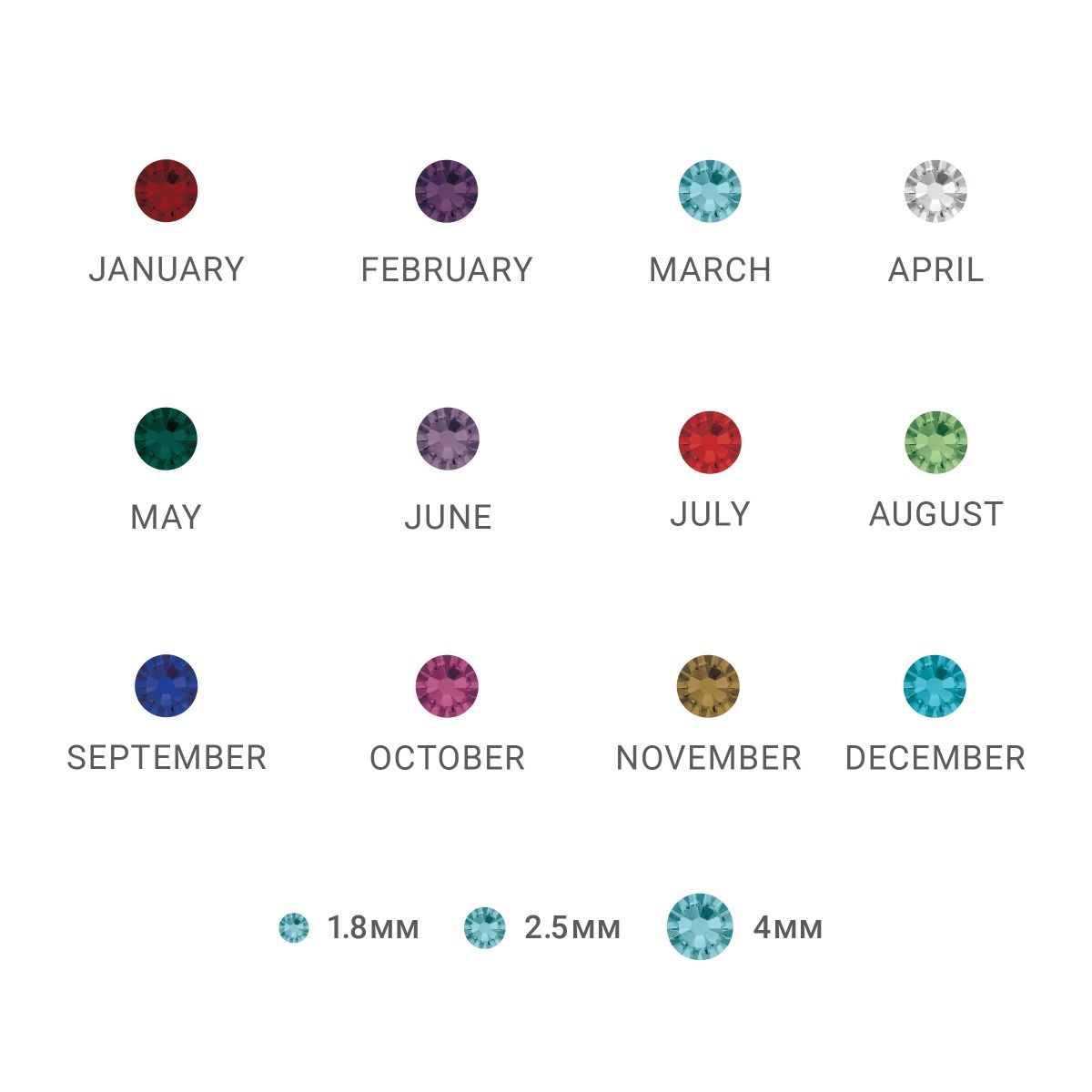 ImpressArt Werkzeug Crystal Setter Kit mit Geburtssteinkristallen