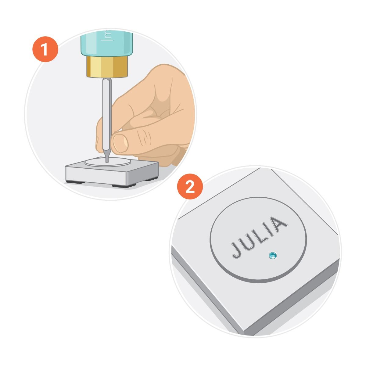 ImpressArt Werkzeug Crystal Setter Kit mit Geburtssteinkristallen