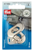 Prym. Drehverschluss für Taschen, silberfarbig 35mm