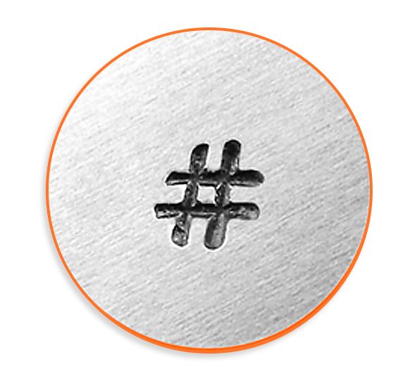 ImpressArt Prägestempel Motiv Hashtag 3mm