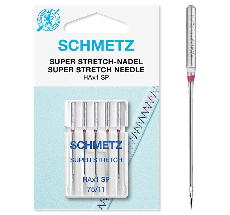 SCHMETZ NÄHMASCHINENNADEL SUPER STRECH NR. 75, HAX1 SP